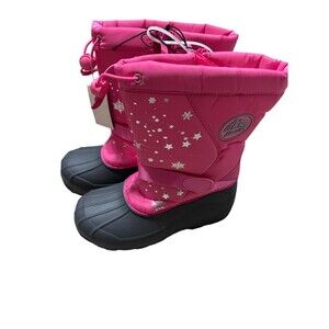 K KomForme Girls Snow Boots Warm Winter Boots Size 4 Big Kid